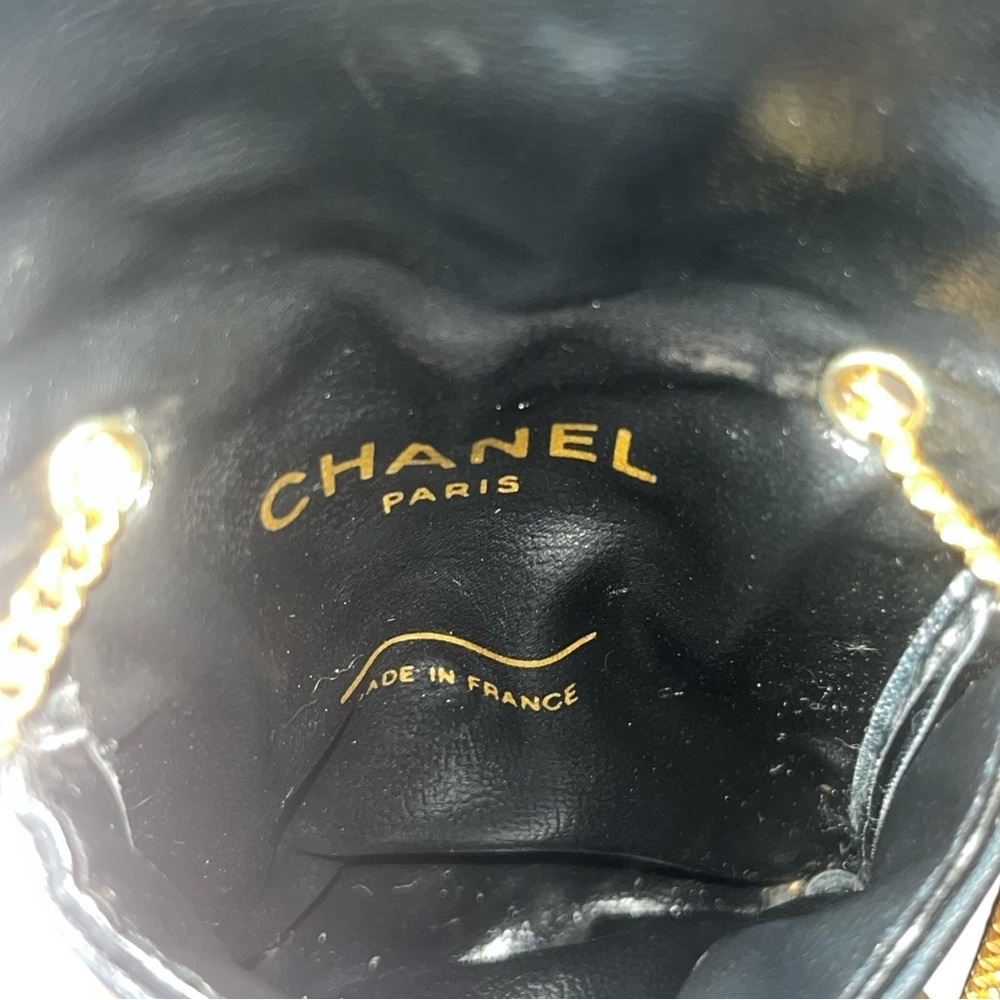 Vintage Chanel Black Quilted Micro Bag - with Chanel Gift Bag - Picture 11 of 15